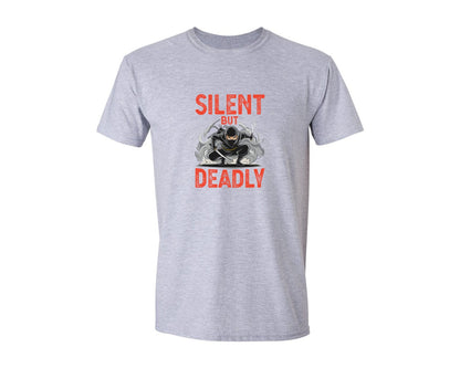 brand:Generic|color:Sports Grey / Athletic Heather|Silent But Deadly T Shirt Graphic T-Shirt