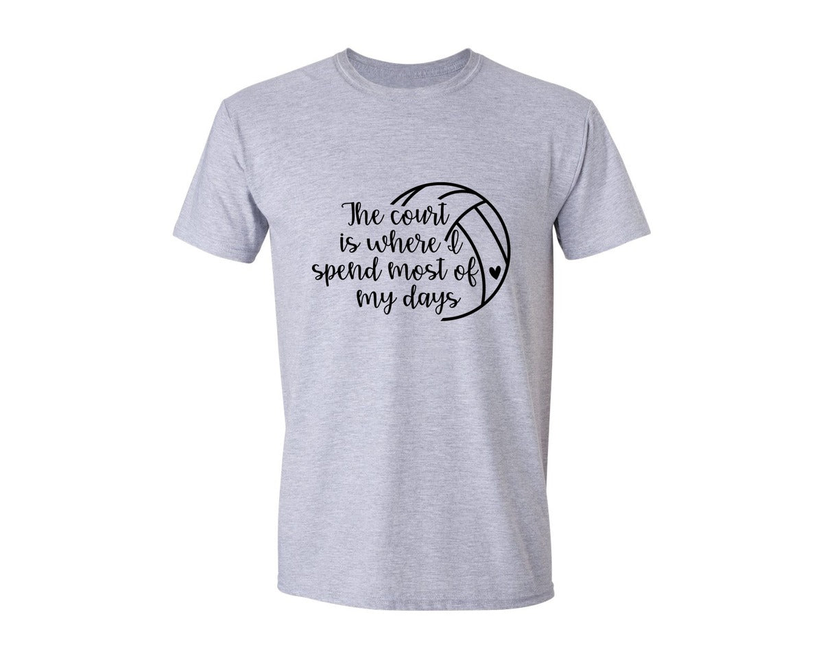 brand:Generic|color:Sports Grey / Athletic Heather|Volleyball Mom 24 Graphic T-Shirt