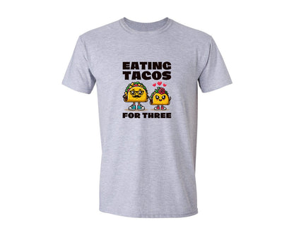 brand:Generic|color:Sports Grey / Athletic Heather|Eating Tacos For Three Graphic T-Shirt
