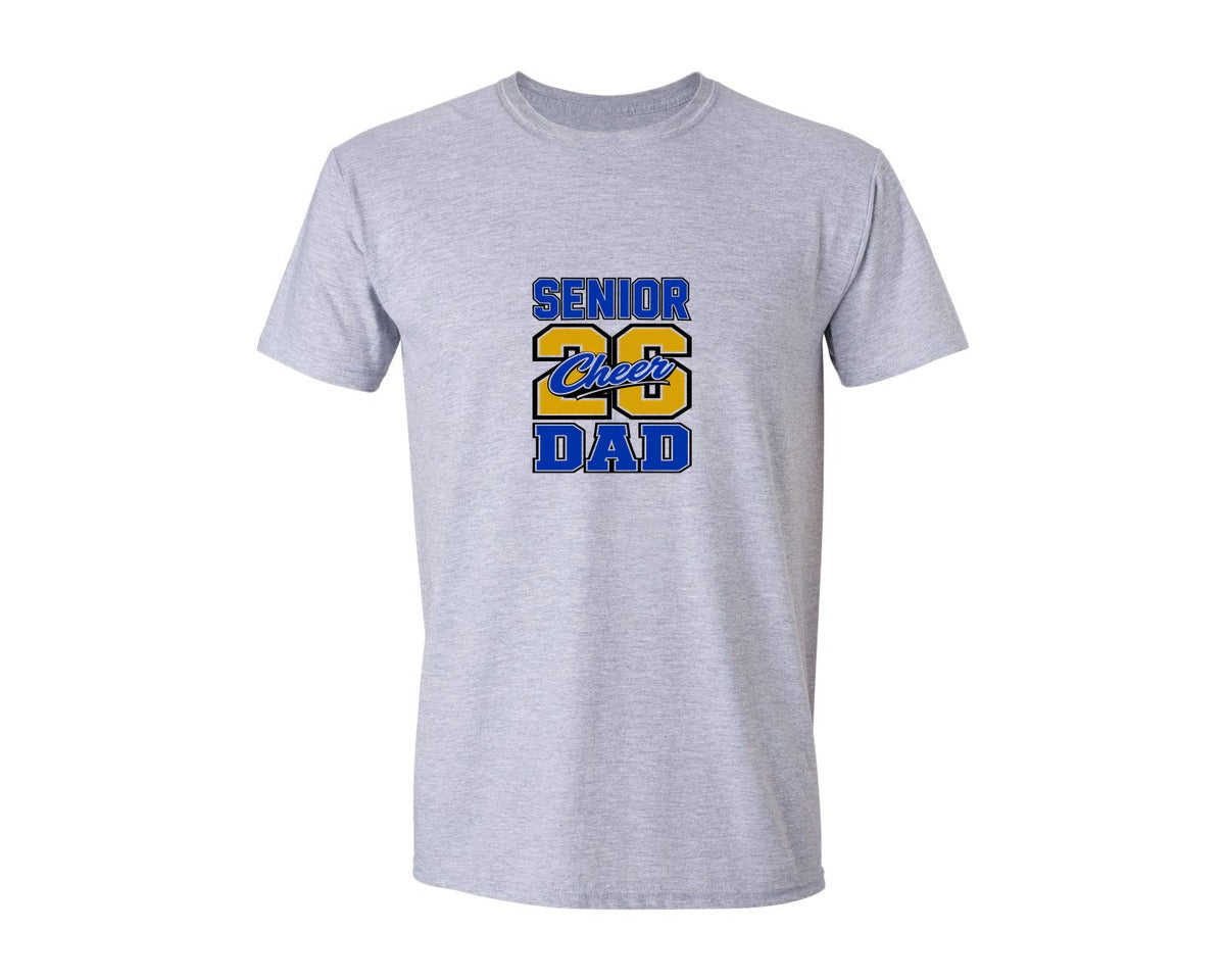 brand:Generic|color:Sports Grey / Athletic Heather|Senior Cheer Dad Class 26 Graphic T-Shirt