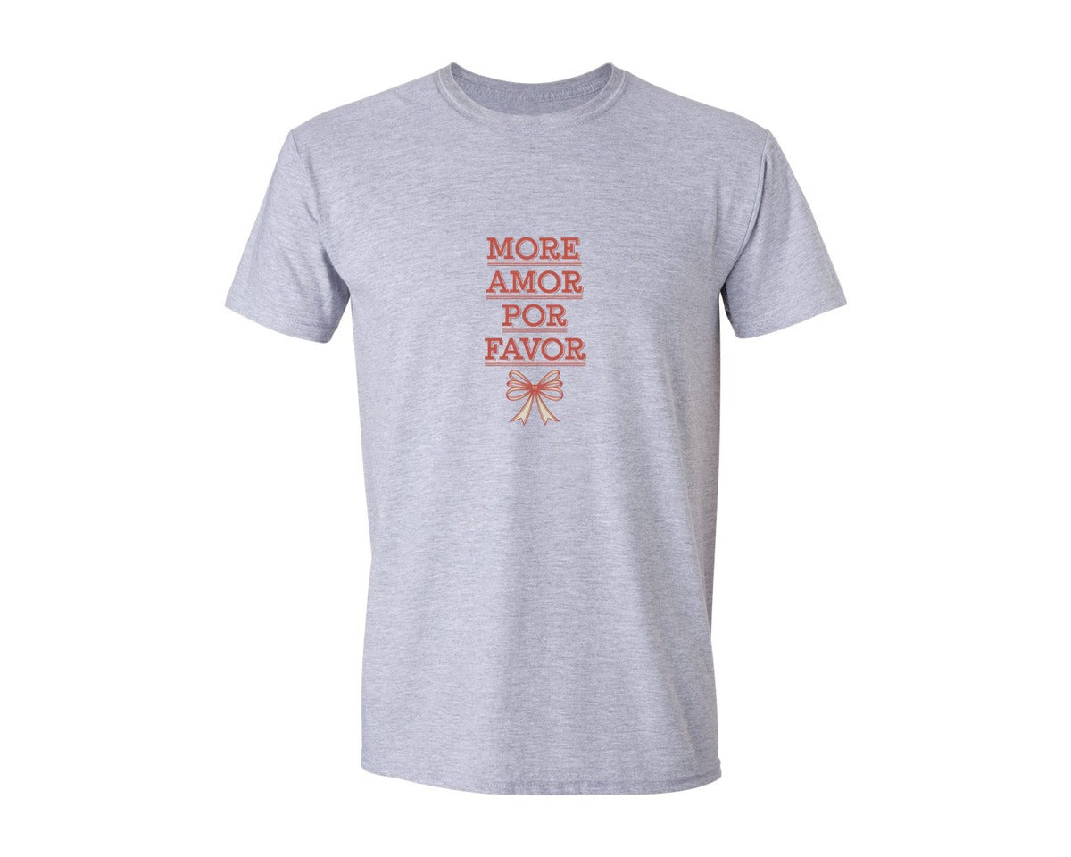 brand:Generic|color:Sports Grey / Athletic Heather|Valentine Love Amor Quote Graphic T-Shirt