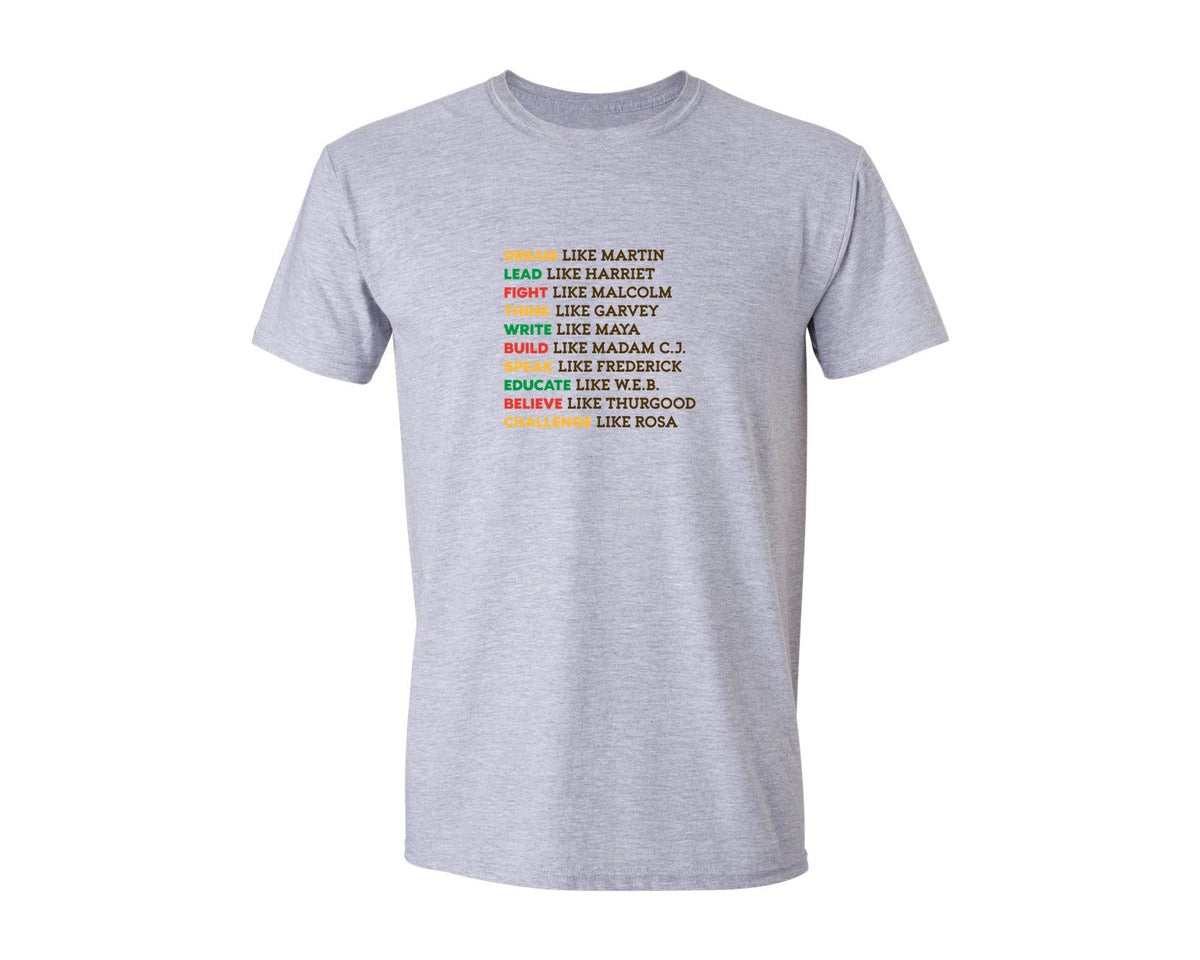 brand:Generic|color:Sports Grey / Athletic Heather|Dream Like Martin T Shirt Graphic T-Shirt