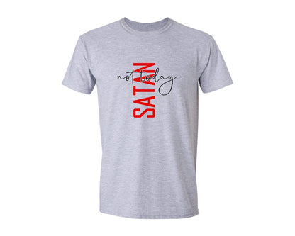 brand:Generic|color:Sports Grey / Athletic Heather|Not Today Satan Shirt Design Graphic T-Shirt