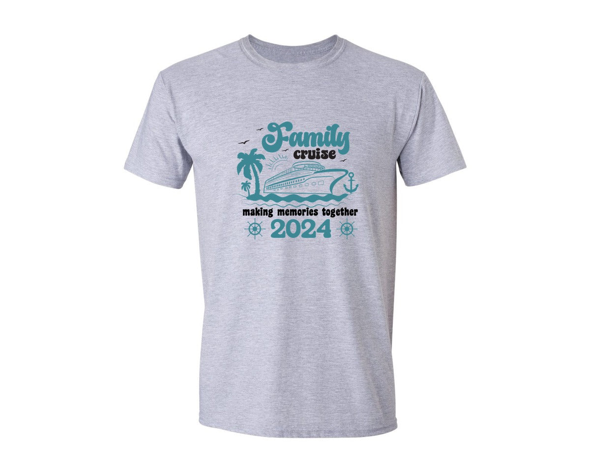 brand:Generic|color:Sports Grey / Athletic Heather|Cruise Family Cruise 2024 Graphic T-Shirt
