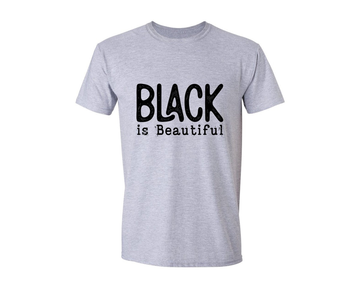 brand:Generic|color:Sports Grey / Athletic Heather|Black Is Beautiful Juneteenth Graphic T-Shirt