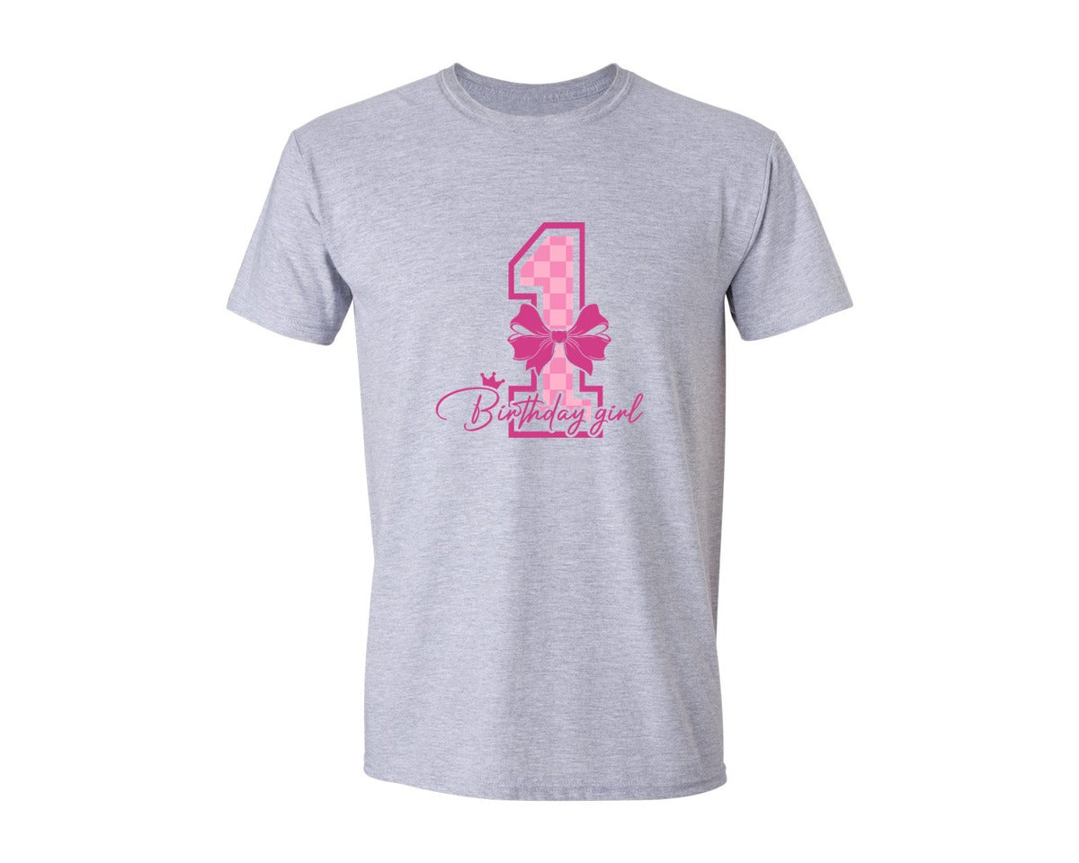 brand:Generic|color:Sports Grey / Athletic Heather|1St Birthday Birthday Shirt Graphic T-Shirt