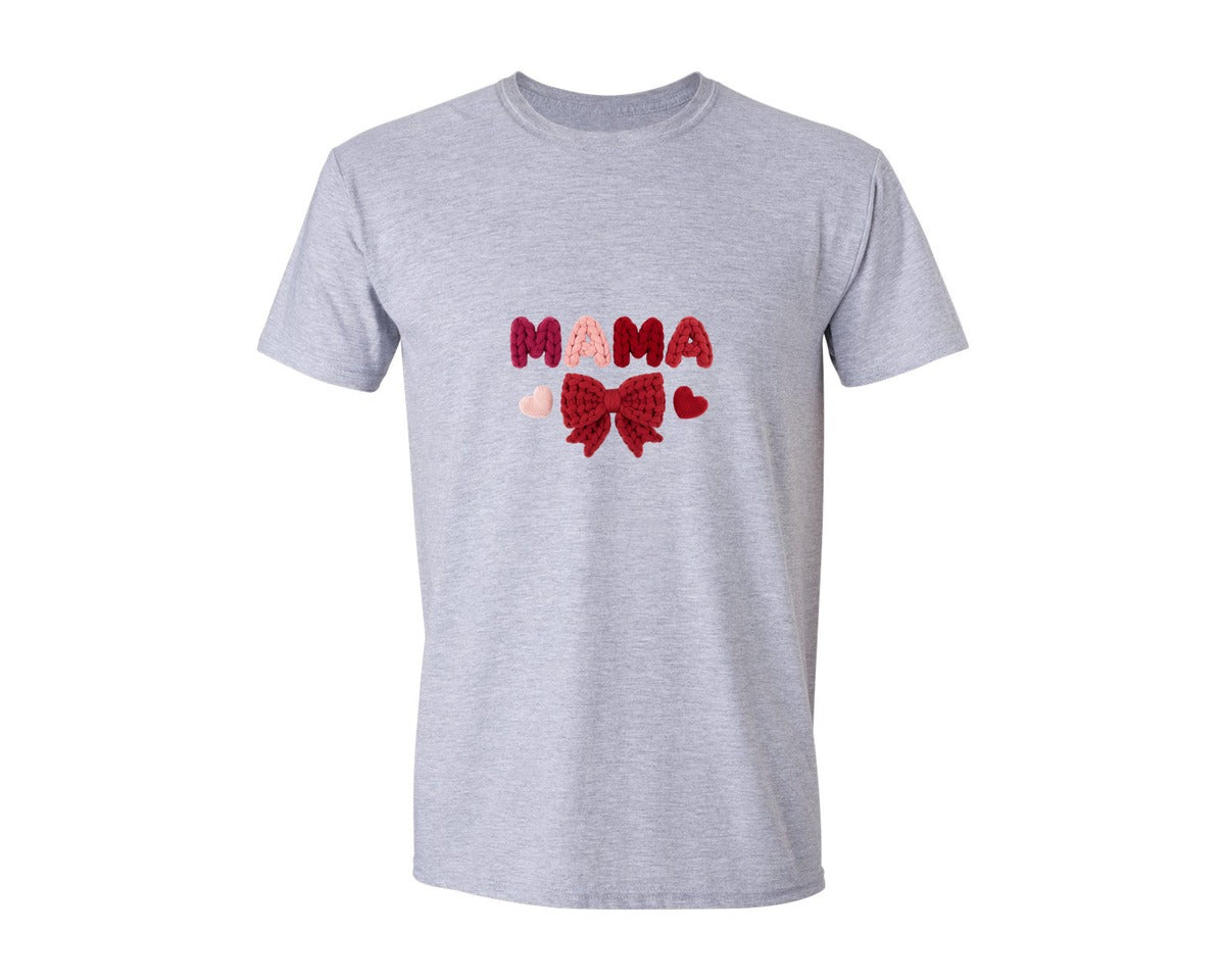 brand:Generic|color:Sports Grey / Athletic Heather|Faux Yarn Mama Valentines 2 Graphic T-Shirt