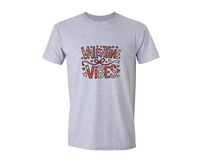 brand:Generic|color:Sports Grey / Athletic Heather|Valentine Vibes Funny Valentine Graphic T-Shirt