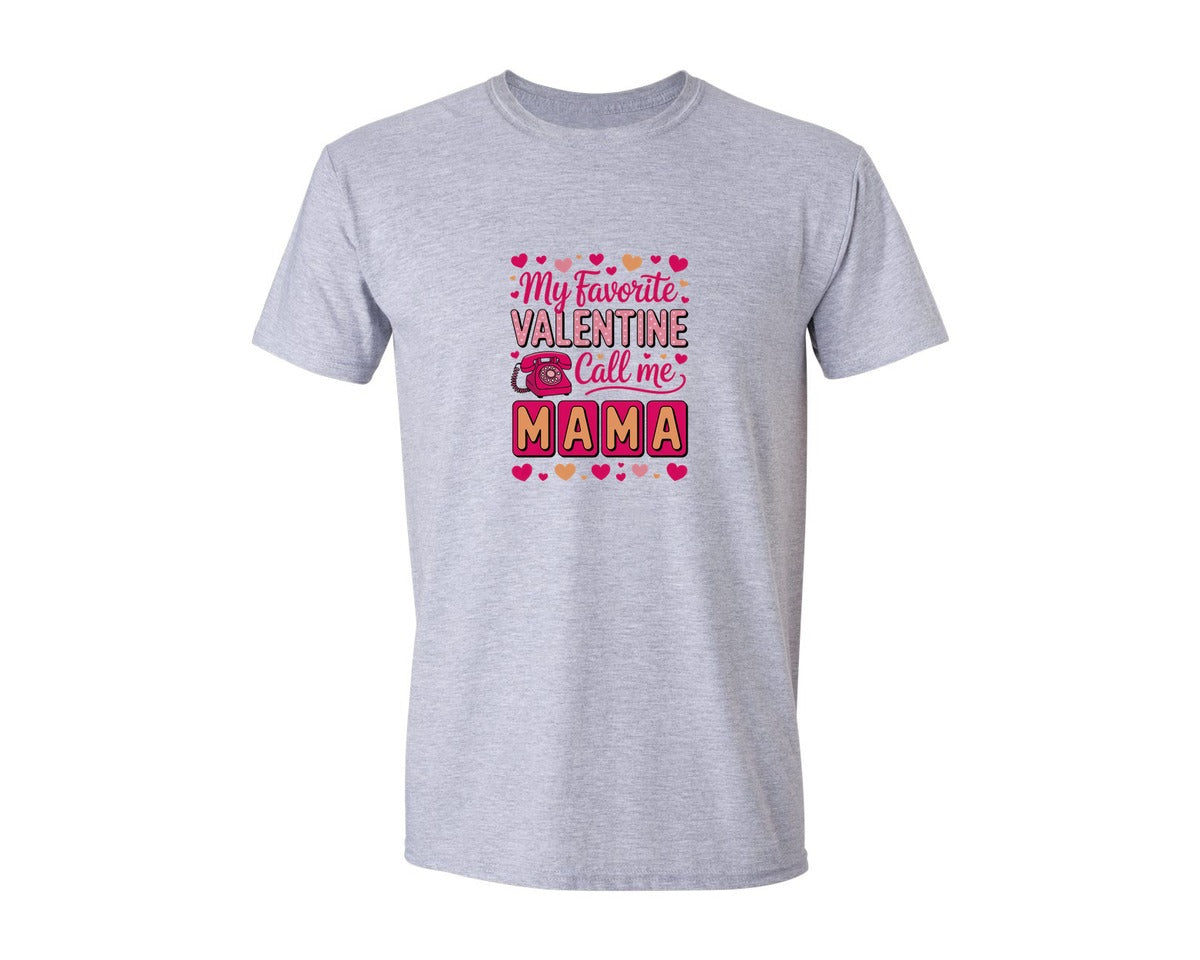 brand:Generic|color:Sports Grey / Athletic Heather|Mama Valentine Valentines Graphic T-Shirt