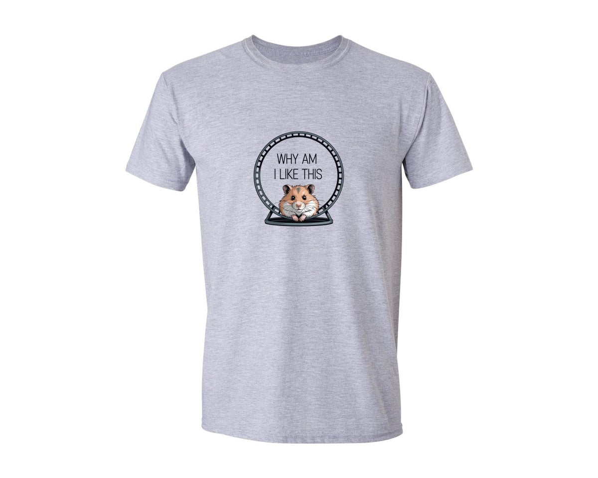 brand:Generic|color:Sports Grey / Athletic Heather|Funny Sarcastic Hamster Saying T Shirt Graphic T-Shirt