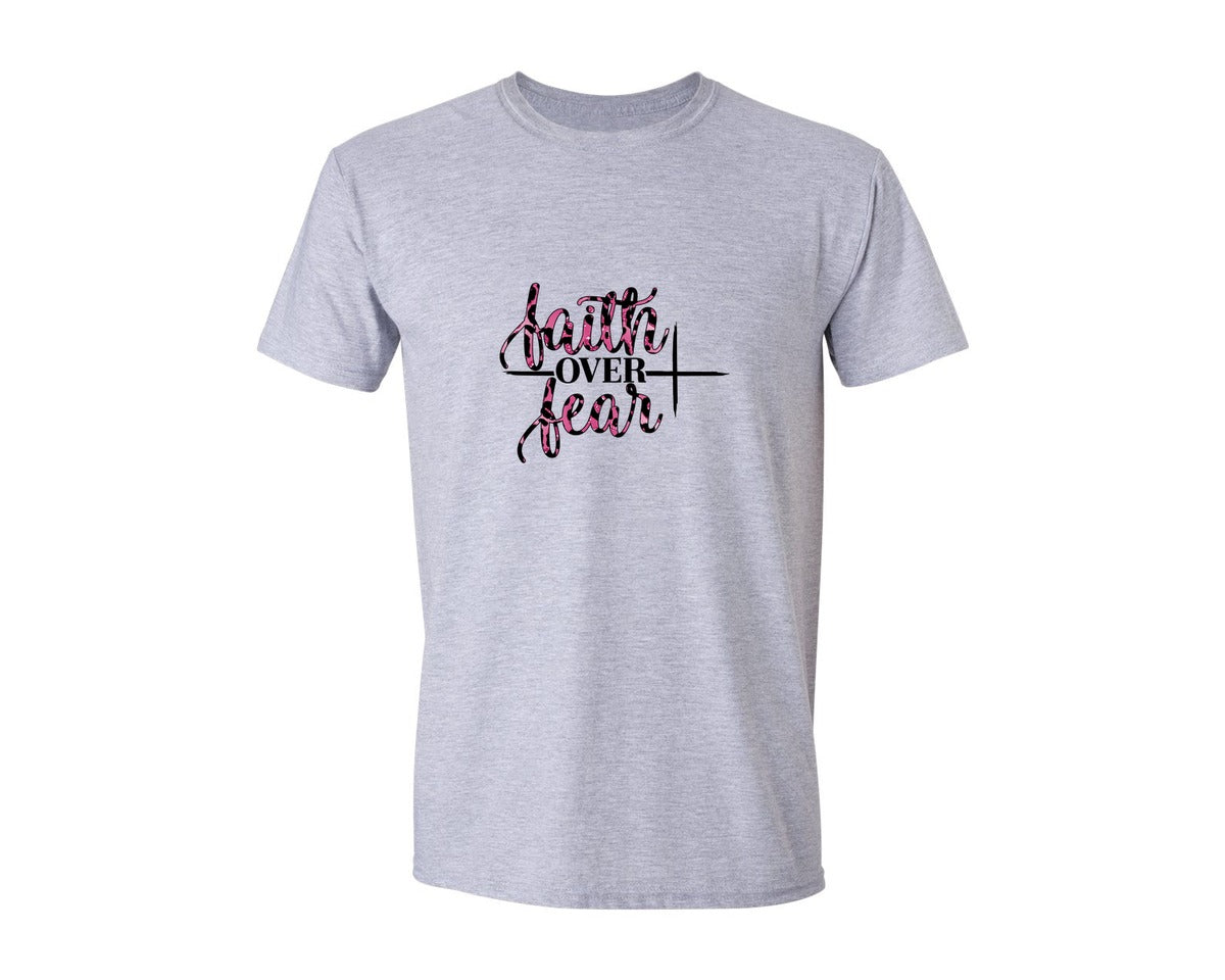 brand:Generic|color:Sports Grey / Athletic Heather|Faith Over Fear Graphic T-Shirt