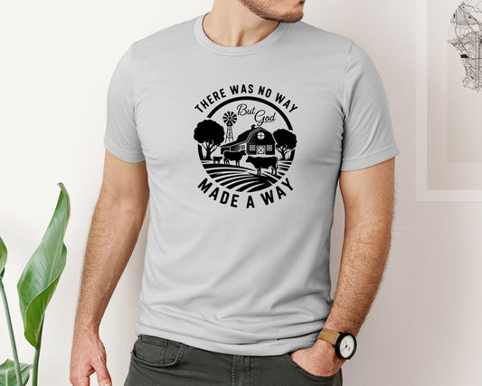 But God Western Cow Christian Graphic T-Shirt