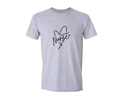 brand:Generic|color:Sports Grey / Athletic Heather|Registered Nurse Graphic T-Shirt