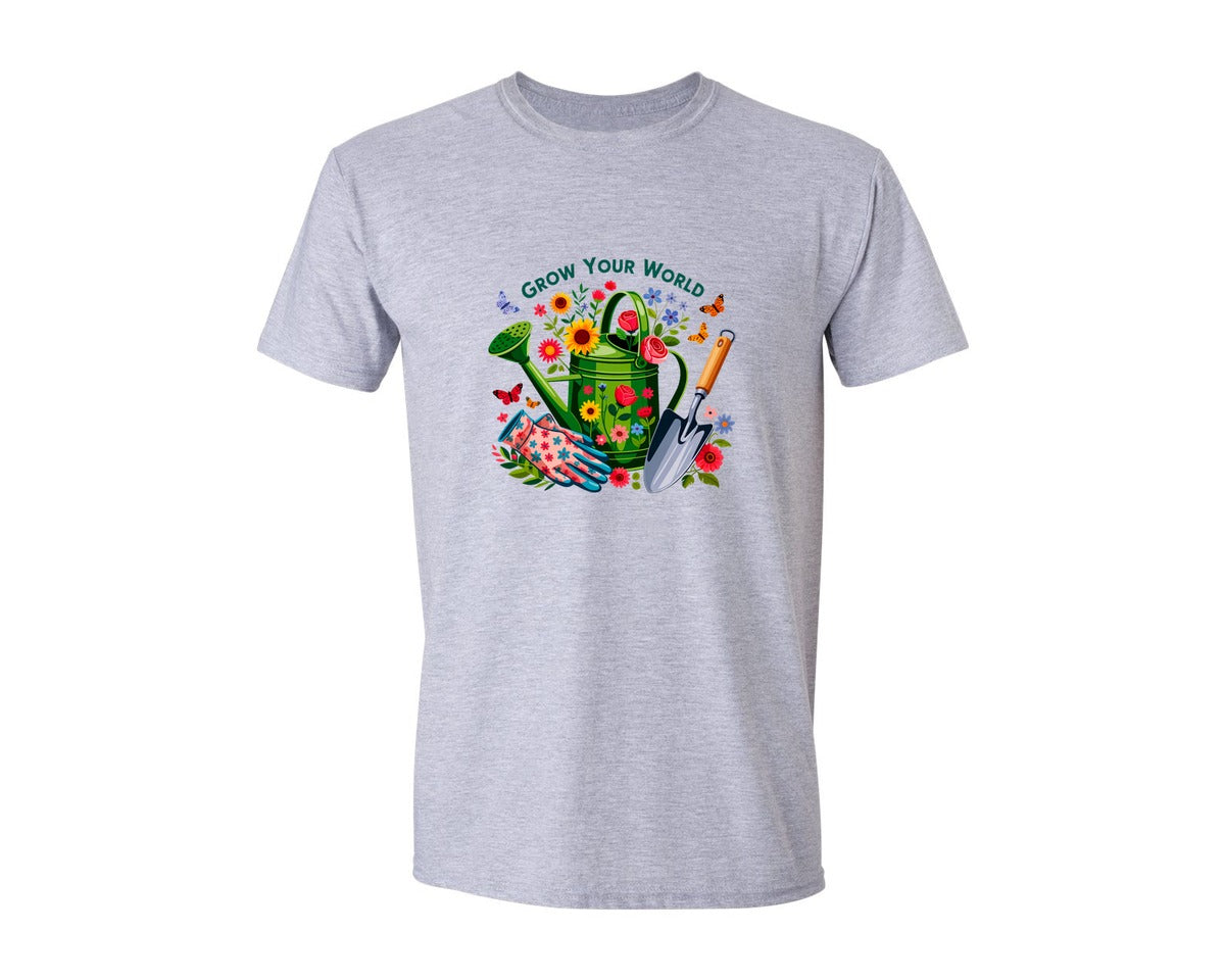 brand:Generic|color:Sports Grey / Athletic Heather|Spring Summer Floral Graphic T-Shirt
