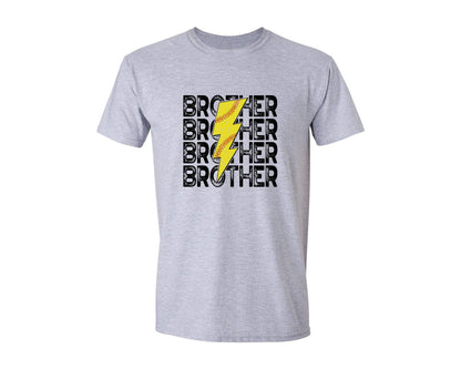 brand:Generic|color:Sports Grey / Athletic Heather|Softball Brother T Ball Distressed Graphic T-Shirt