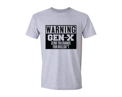 brand:Generic|color:Sports Grey / Athletic Heather|Warning Gen X Funny Generation Graphic T-Shirt