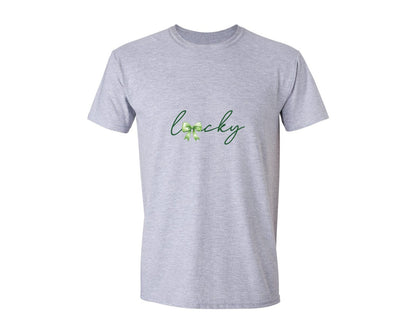 brand:Generic|color:Sports Grey / Athletic Heather|Lucky St Patricks Day Coquette 11 Graphic T-Shirt