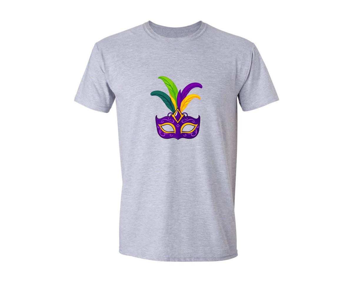 brand:Generic|color:Sports Grey / Athletic Heather|Mardi Gras Mask T Shirt Design 4 Graphic T-Shirt