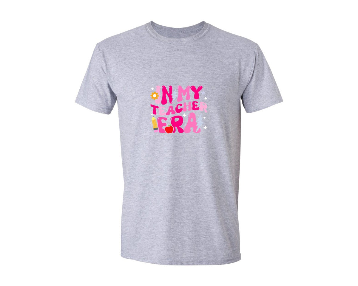 brand:Generic|color:Sports Grey / Athletic Heather|In My Teacher Era 100 Days Of School Graphic T-Shirt
