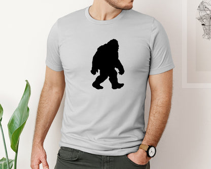 brand:Bella Canvas|color:Sports Grey / Athletic Heather|Bigfoot Sasquatch Figure Design Graphic T-Shirt