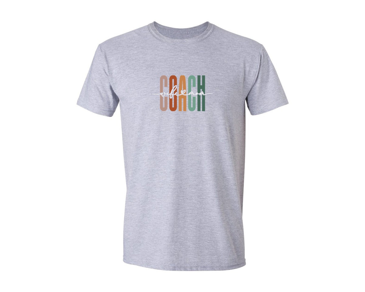 brand:Generic|color:Sports Grey / Athletic Heather|Baby Reveal Wife Mom Coach Mothers Day Graphic T-Shirt