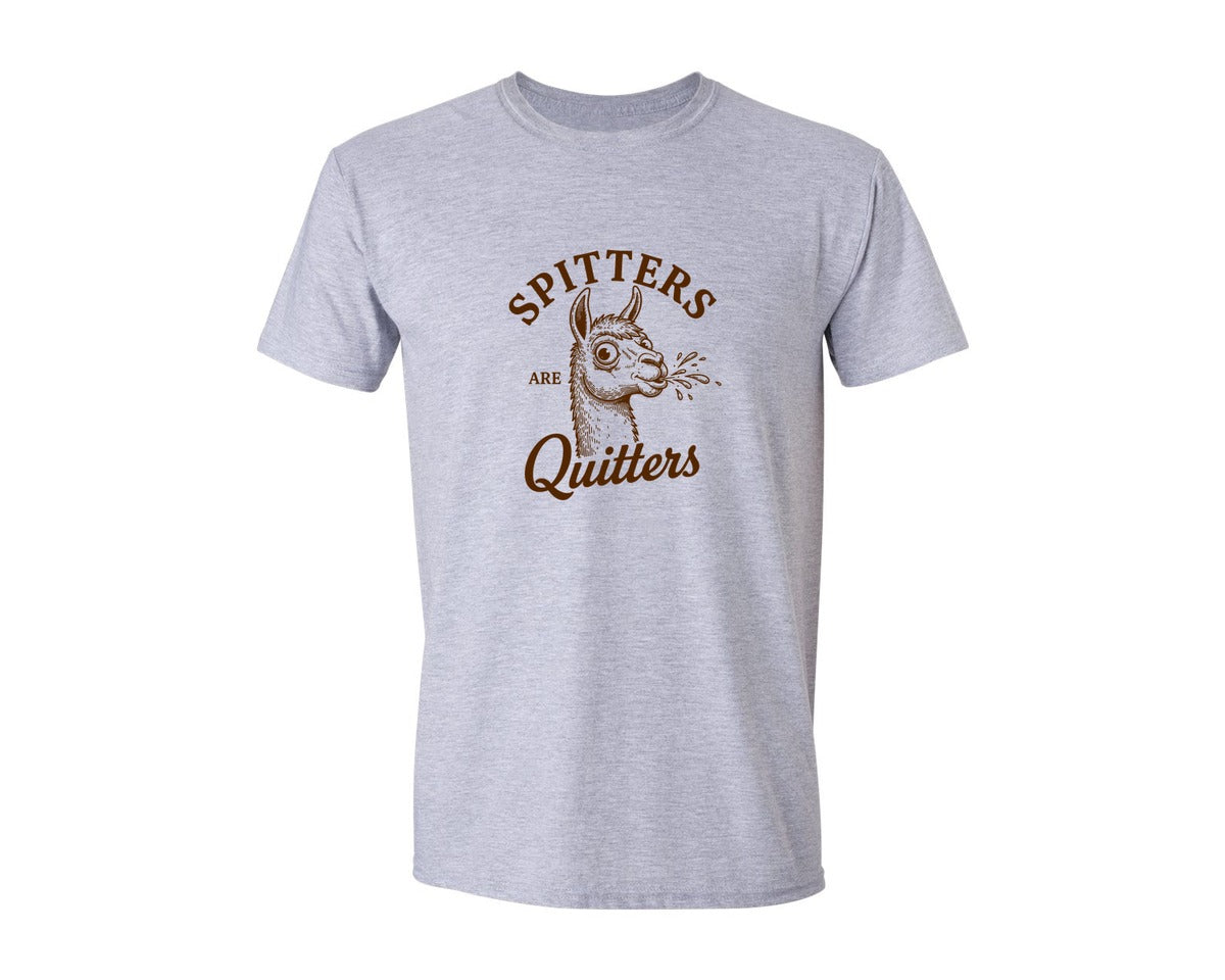 brand:Generic|color:Sports Grey / Athletic Heather|Spitters Are Quitters Graphic T-Shirt