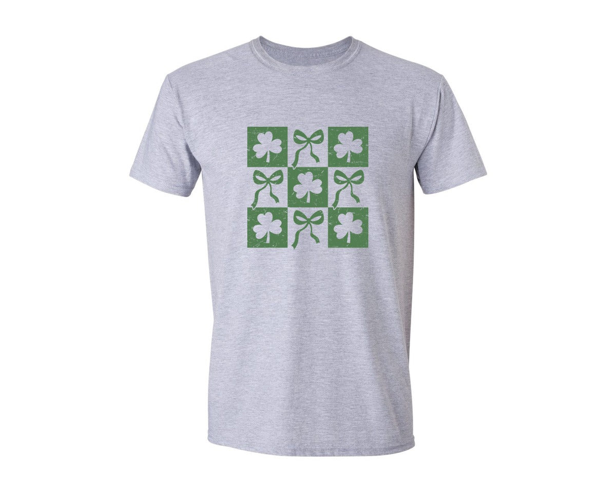 brand:Generic|color:Sports Grey / Athletic Heather|Retro St Patricks Day Coquette 2 Graphic T-Shirt