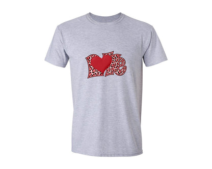 brand:Generic|color:Sports Grey / Athletic Heather|Love Applique Embroidery Design Graphic T-Shirt