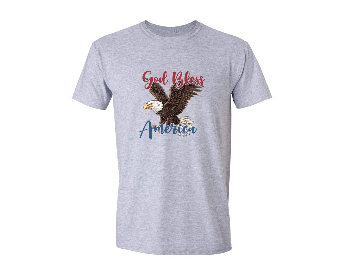 brand:Generic|color:Sports Grey / Athletic Heather|Good Bless America T Shirt Design 2 Graphic T-Shirt