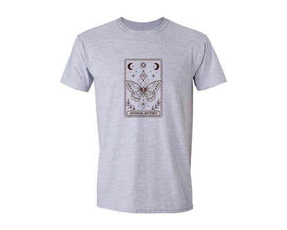 brand:Generic|color:Sports Grey / Athletic Heather|Antisocial Butterfly Tarot Card 2 Graphic T-Shirt
