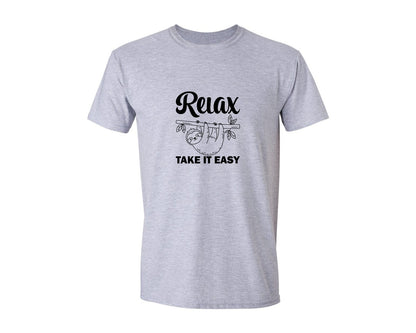brand:Generic|color:Sports Grey / Athletic Heather|Relax Take It Easy T Shirt Graphic T-Shirt