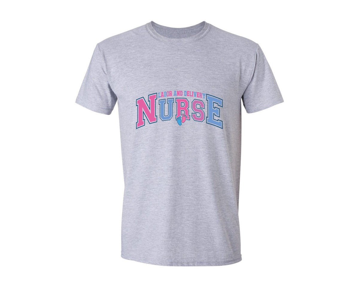 brand:Generic|color:Sports Grey / Athletic Heather|Labor Delivery Nurse Nurse Life Graphic T-Shirt