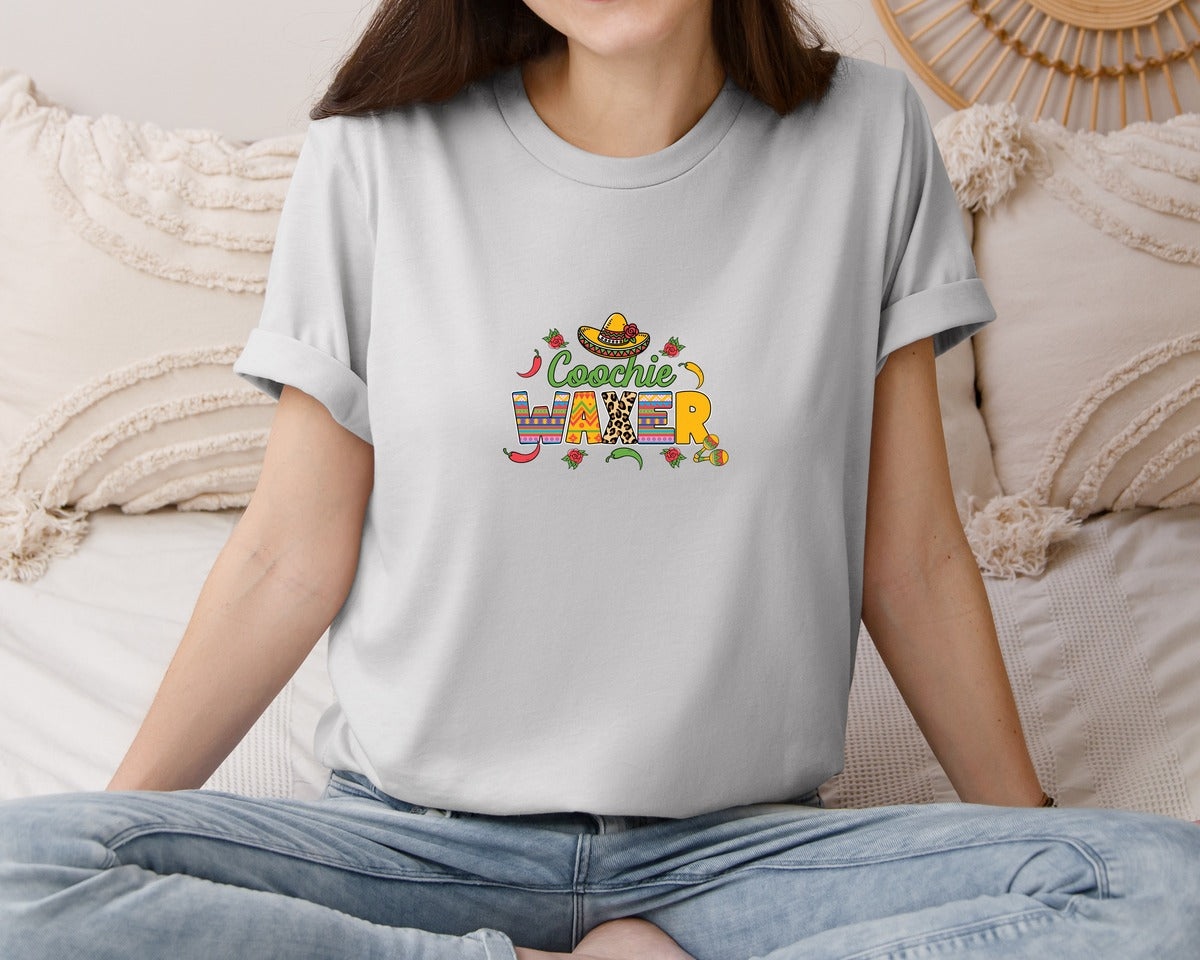 brand:Bella Canvas|color:Sports Grey / Athletic Heather|Cinco De Mayo Coochie Waxer Mexico Graphic T-Shirt