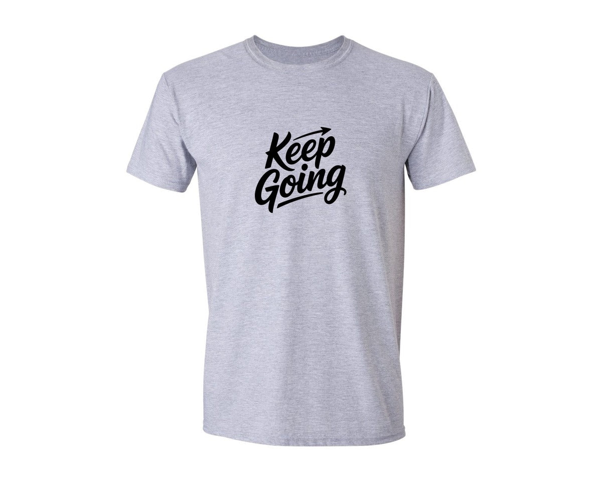 brand:Generic|color:Sports Grey / Athletic Heather|Keep Going Motivational Shirt Graphic T-Shirt