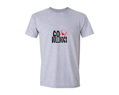 brand:Generic|color:Sports Grey / Athletic Heather|Baseball Mom Bulldoge Baseball 2 Graphic T-Shirt