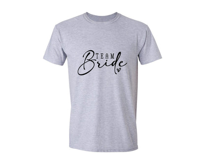brand:Generic|color:Sports Grey / Athletic Heather|Team Bride Bridal Party Graphic T-Shirt