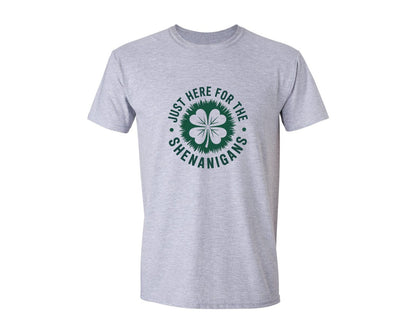 brand:Generic|color:Sports Grey / Athletic Heather|Just Here For The Shenanigans 2 Graphic T-Shirt