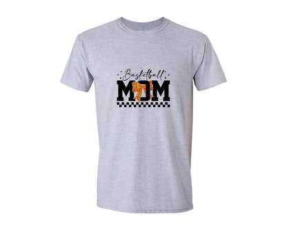 brand:Generic|color:Sports Grey / Athletic Heather|Basketball Mom Shirts Design Graphic T-Shirt