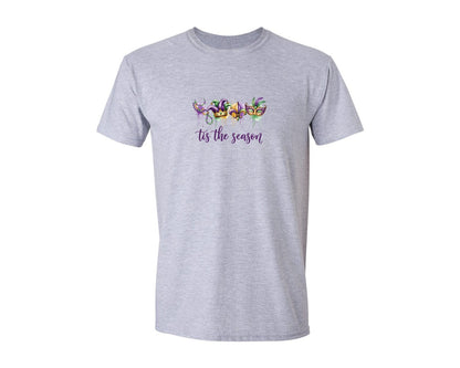 brand:Generic|color:Sports Grey / Athletic Heather|Mardi Gras Tis The Season Drip Art Graphic T-Shirt