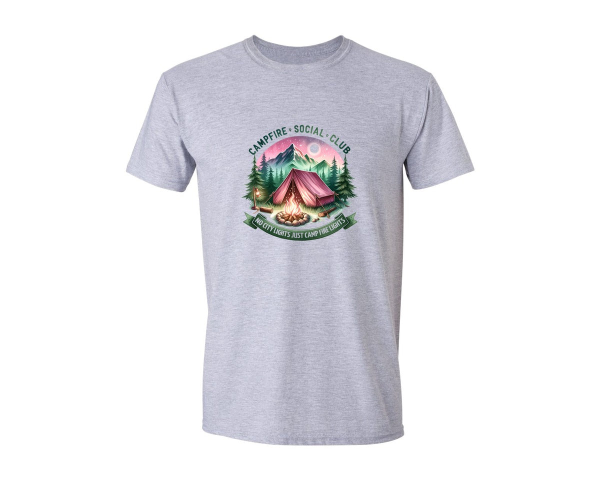 brand:Generic|color:Sports Grey / Athletic Heather|Campfire Social Club Camping Graphic T-Shirt