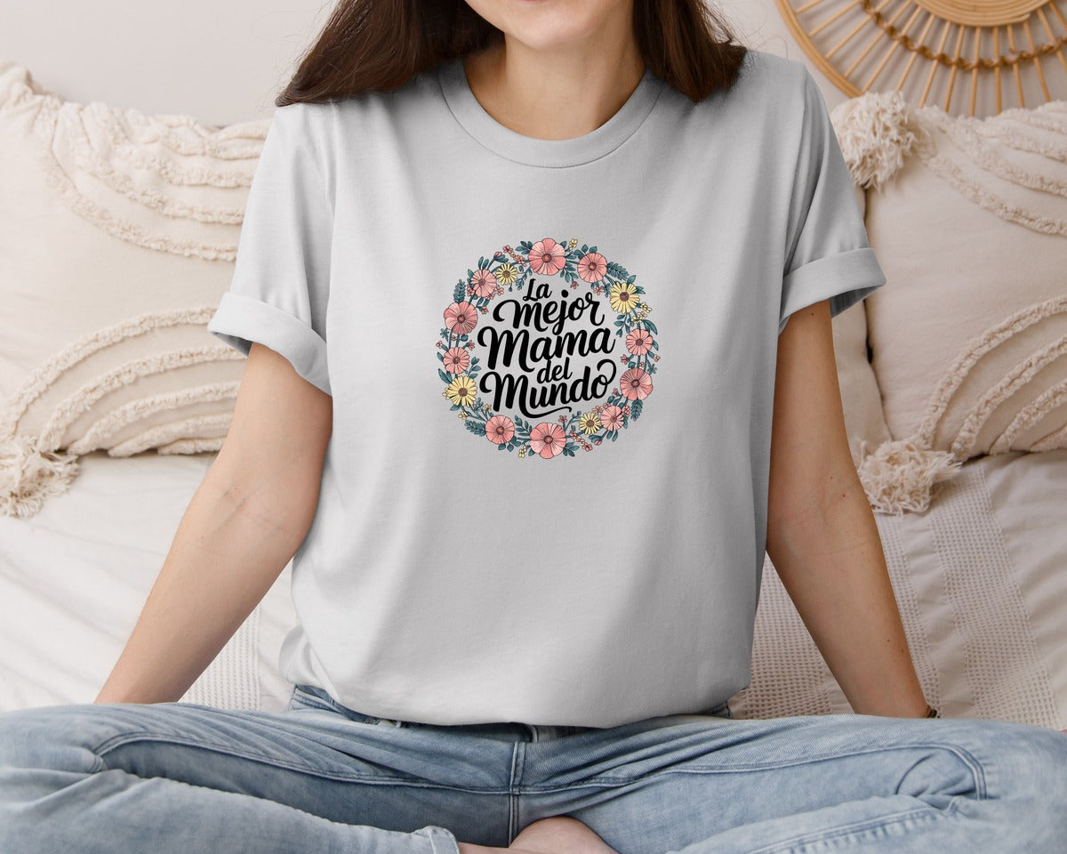 brand:Bella Canvas|color:Sports Grey / Athletic Heather|Spanish Mothers Day 5 Graphic T-Shirt
