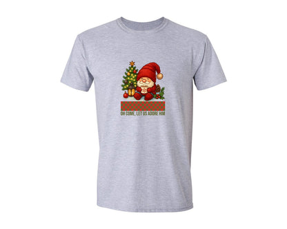 brand:Generic|color:Sports Grey / Athletic Heather|Christmas Graphic T-Shirt