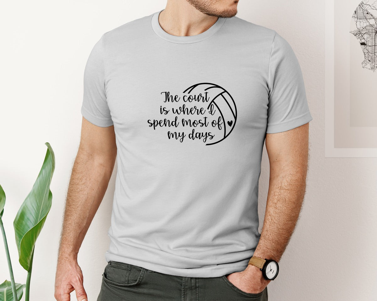 brand:Bella Canvas|color:Sports Grey / Athletic Heather|Volleyball Mom 24 Graphic T-Shirt