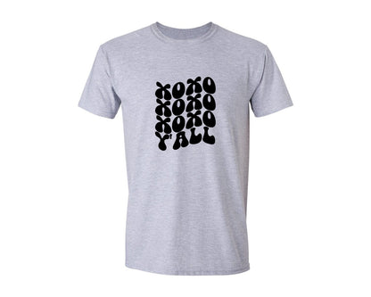 brand:Generic|color:Sports Grey / Athletic Heather|Xoxo Yall 77 Graphic T-Shirt