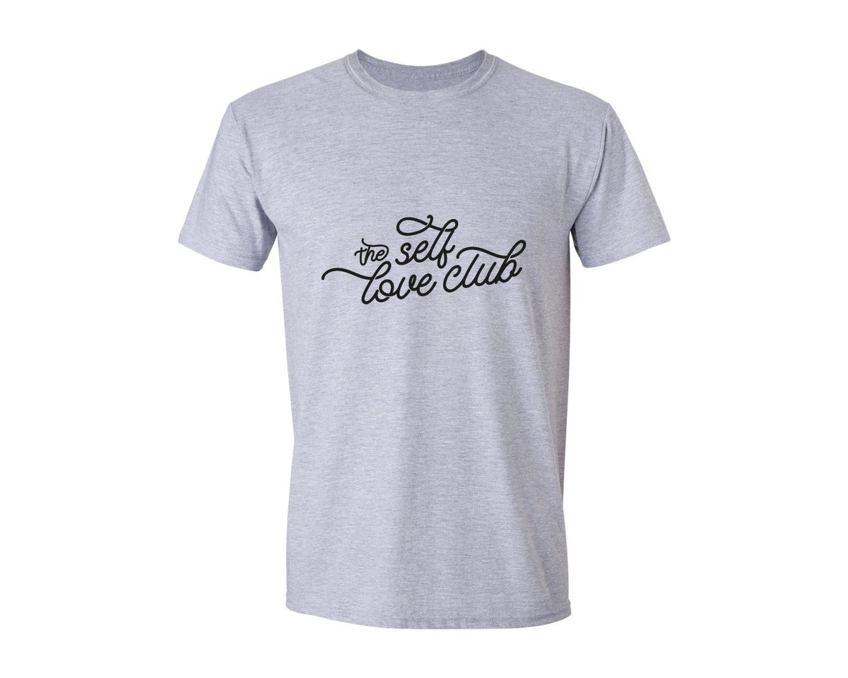 brand:Generic|color:Sports Grey / Athletic Heather|The Self Love Club Inspirational Graphic T-Shirt