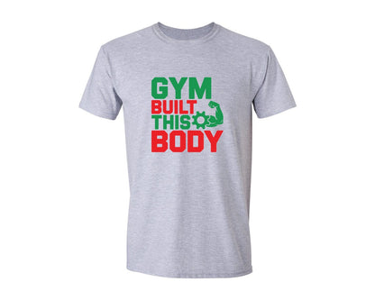 brand:Generic|color:Sports Grey / Athletic Heather|Gym Built This Body Graphic T-Shirt