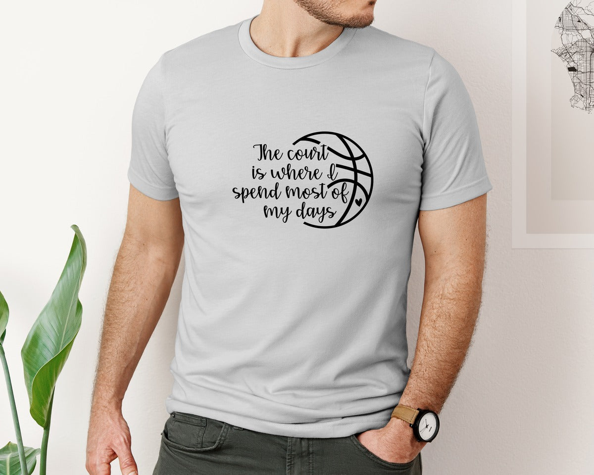 brand:Bella Canvas|color:Sports Grey / Athletic Heather|Basketball Mom 80 Graphic T-Shirt