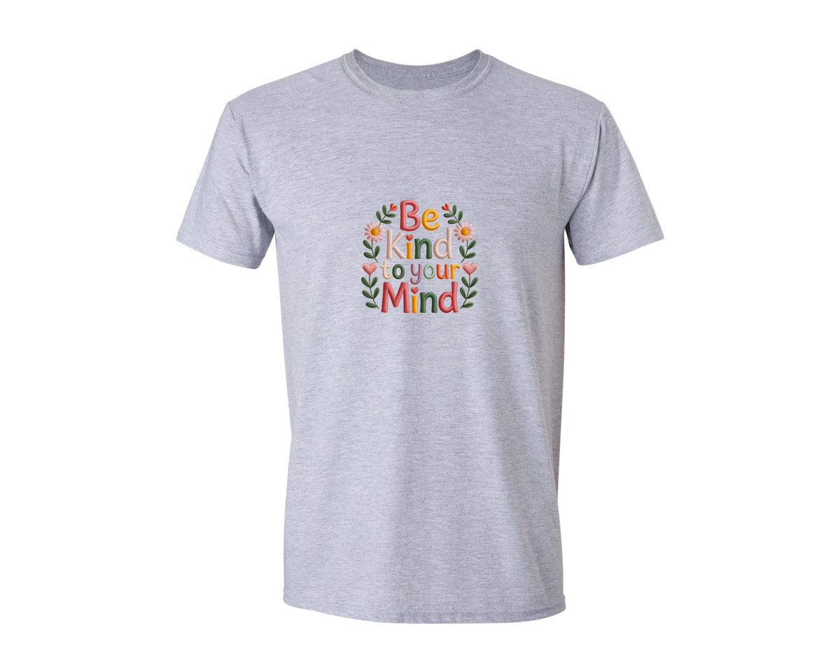 brand:Generic|color:Sports Grey / Athletic Heather|Be Kind To Your Mind 9 Graphic T-Shirt