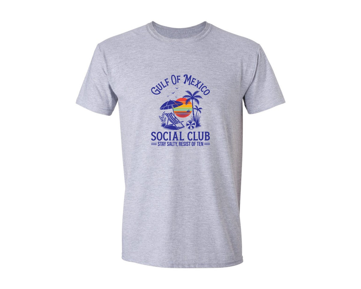 brand:Generic|color:Sports Grey / Athletic Heather|Gulf Of Mexico Social Club Stay Salty Graphic T-Shirt