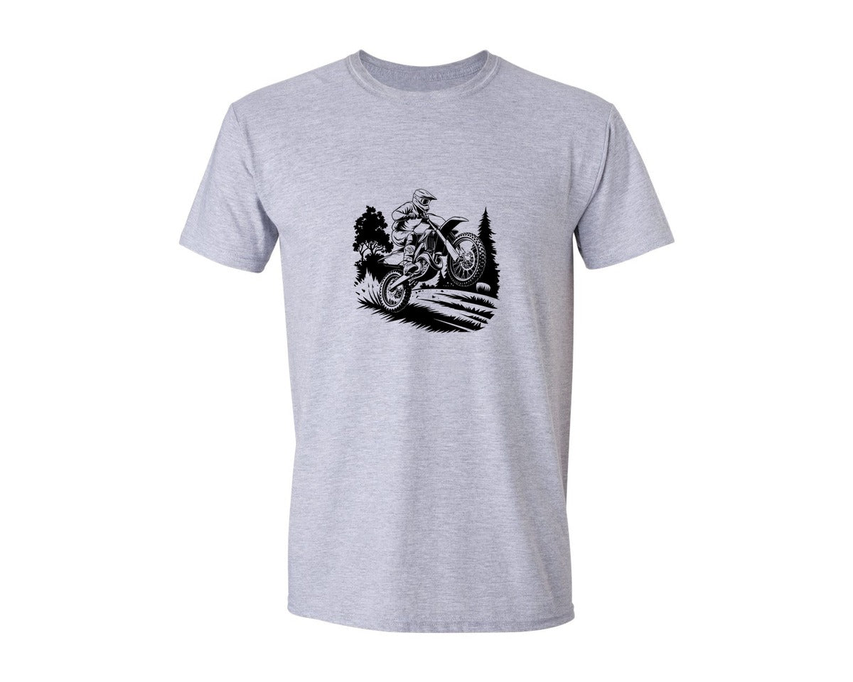 brand:Generic|color:Sports Grey / Athletic Heather|Motocross Rider Design 2 Graphic T-Shirt